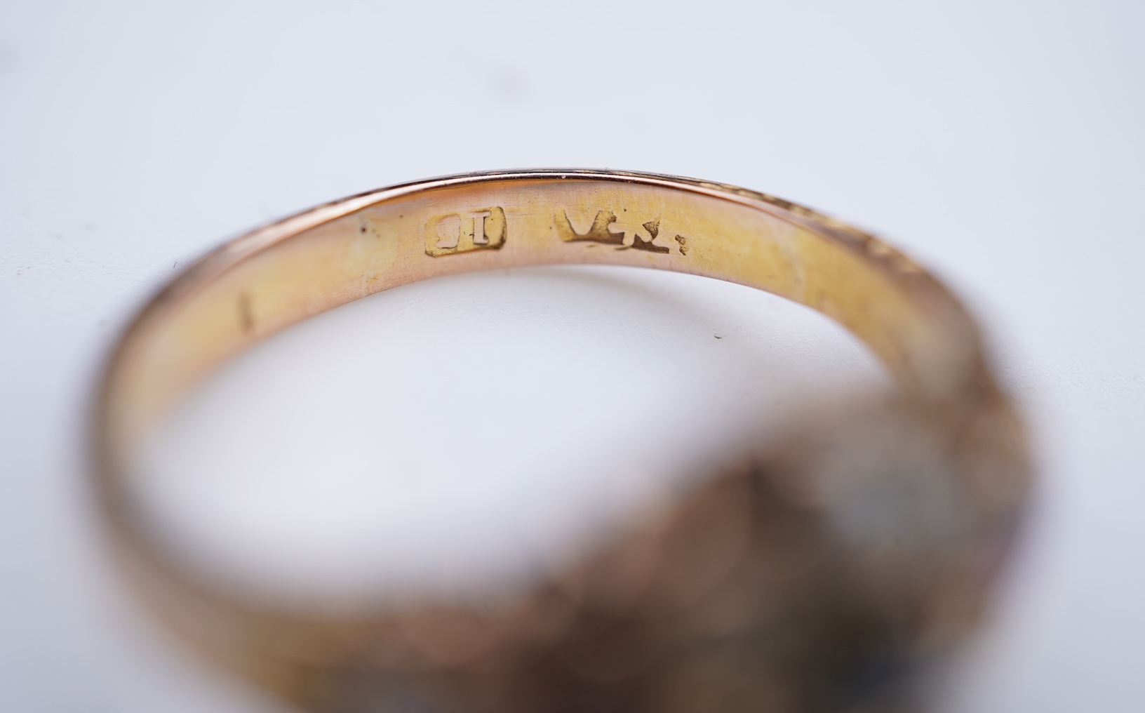 A Victorian paste and seed pearl ring, mid 19th century